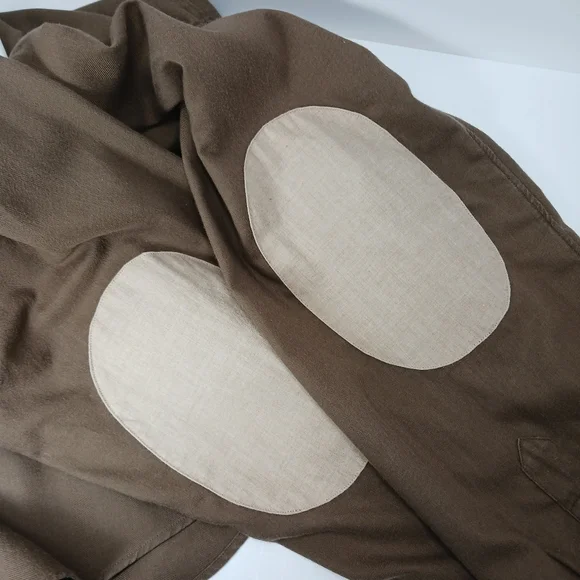 PAUL FREDRICK Cotton & Cashmere "Flannel" Button Down Shirt Elbow Patches EUC - Picture 3 of 9